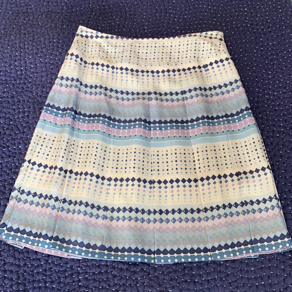 Pleated light weight silk skirt